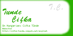 tunde cifka business card