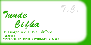 tunde cifka business card